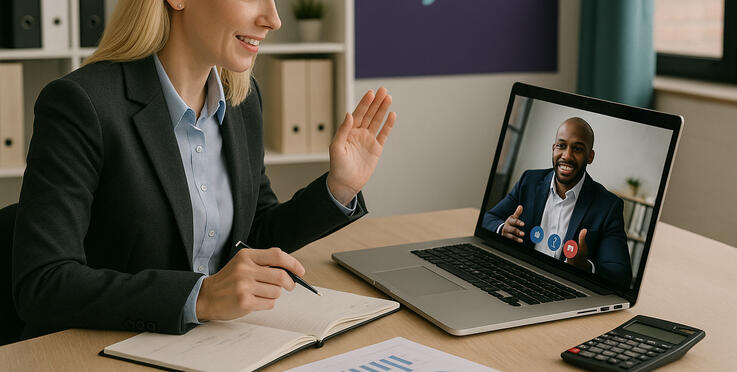 Make a virtual videoconference appointment with an accountant to discuss your bookkeeping, accounting, translation, and administration needs.